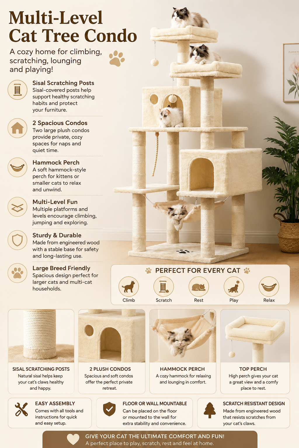 Multi-Level Cat Tree Condo