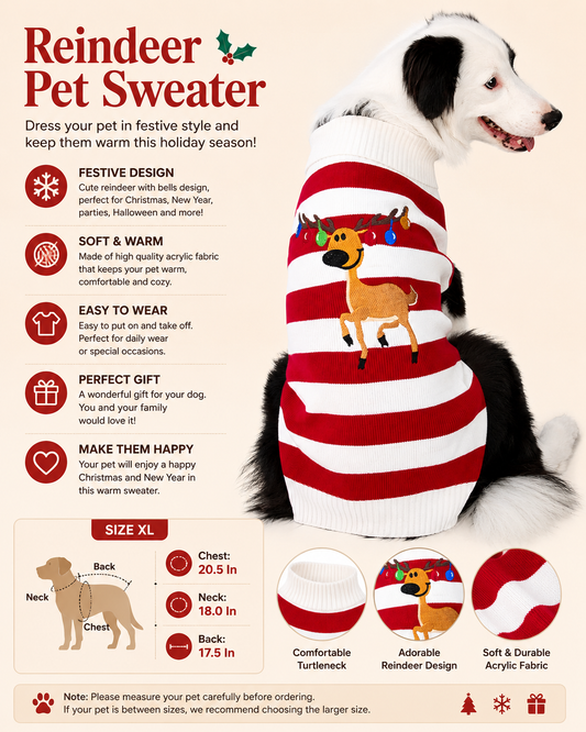 Reindeer Pet Sweater