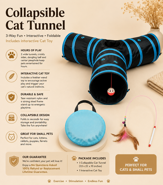Interactive Cat Tunnel Toy
