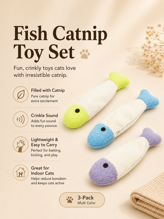 Fish Catnip Toy Set